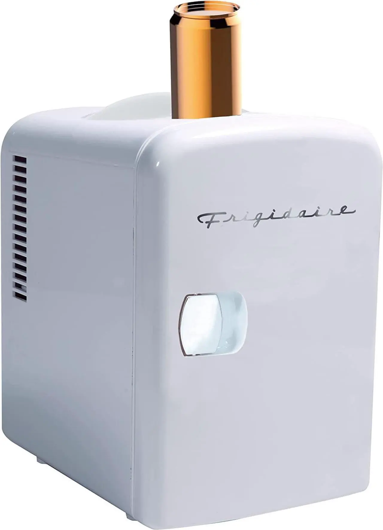 Alt view image 4 of 6 - Frigidaire Mini Portable Compact Personal Fridge Cooler, 4 Liter Capacity Chills Six 12 oz Cans, 100% Freon-Free & Eco Friendly, Includes Plugs for Home Outlet & 12V Car Charger - White