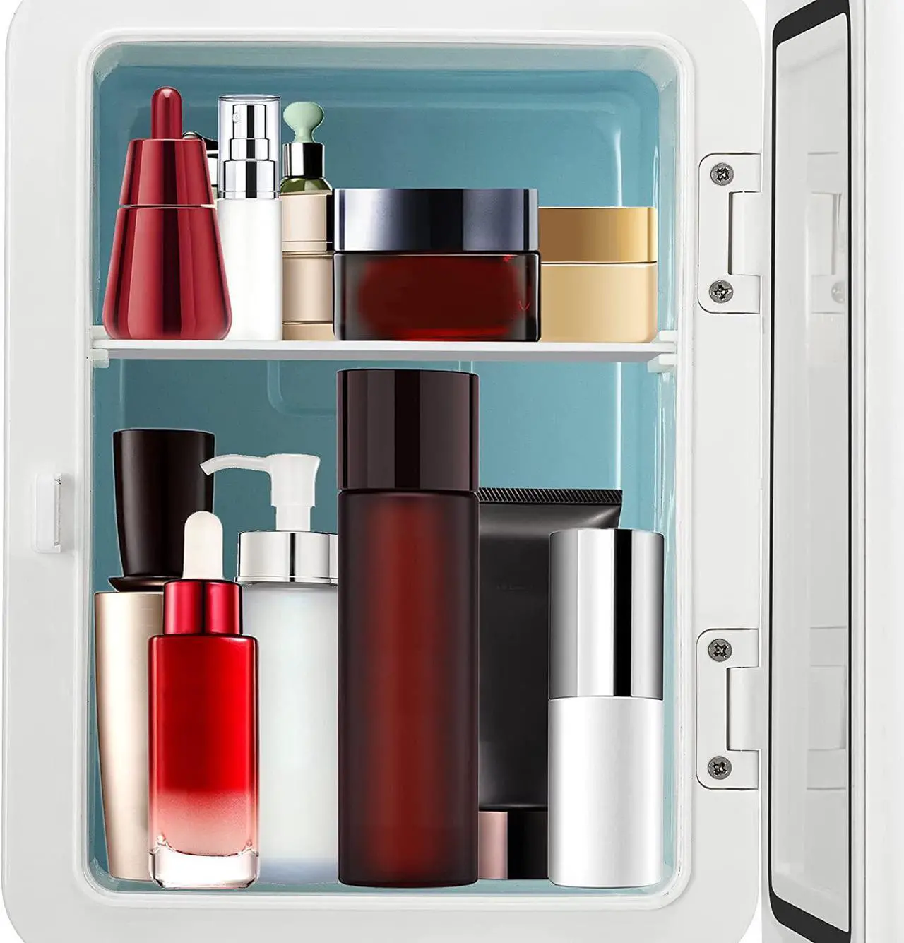 Alt view image 5 of 6 - Frigidaire Mini Portable Compact Personal Fridge Cooler, 4 Liter Capacity Chills Six 12 oz Cans, 100% Freon-Free & Eco Friendly, Includes Plugs for Home Outlet & 12V Car Charger - White
