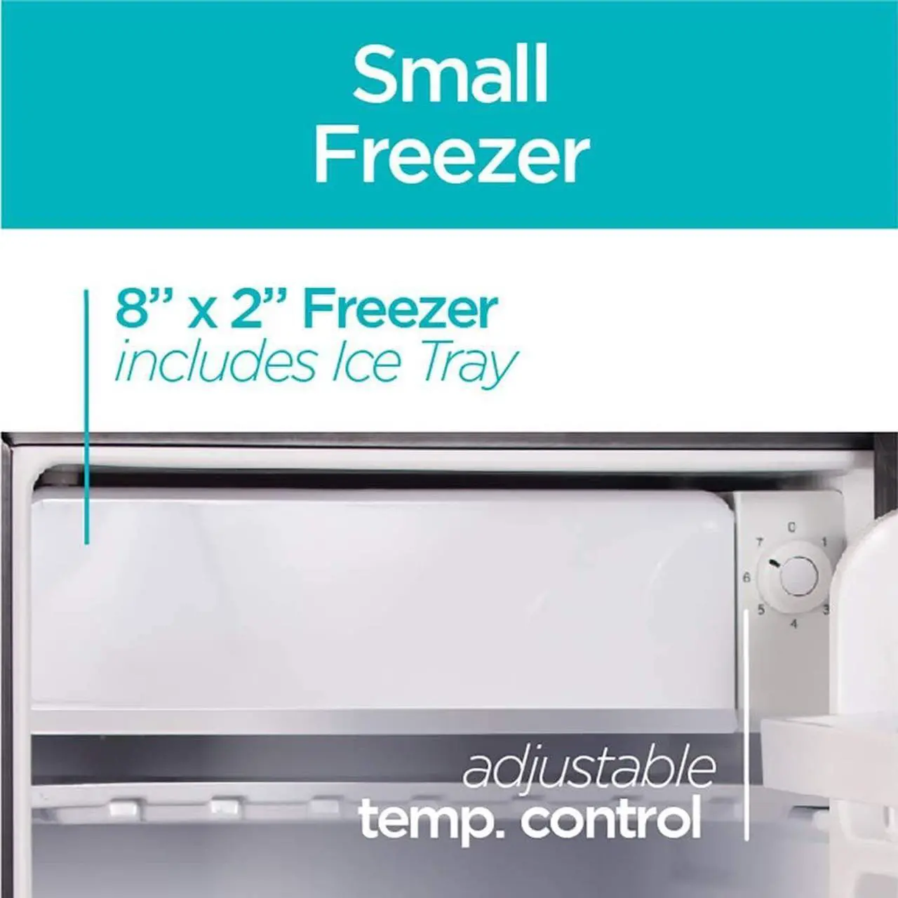 Alt view image 5 of 7 - BLACK+DECKER BCRK25B Compact Refrigerator Energy Star Single Door Mini Fridge with Freezer, 2.5 Cubic Feet, Black