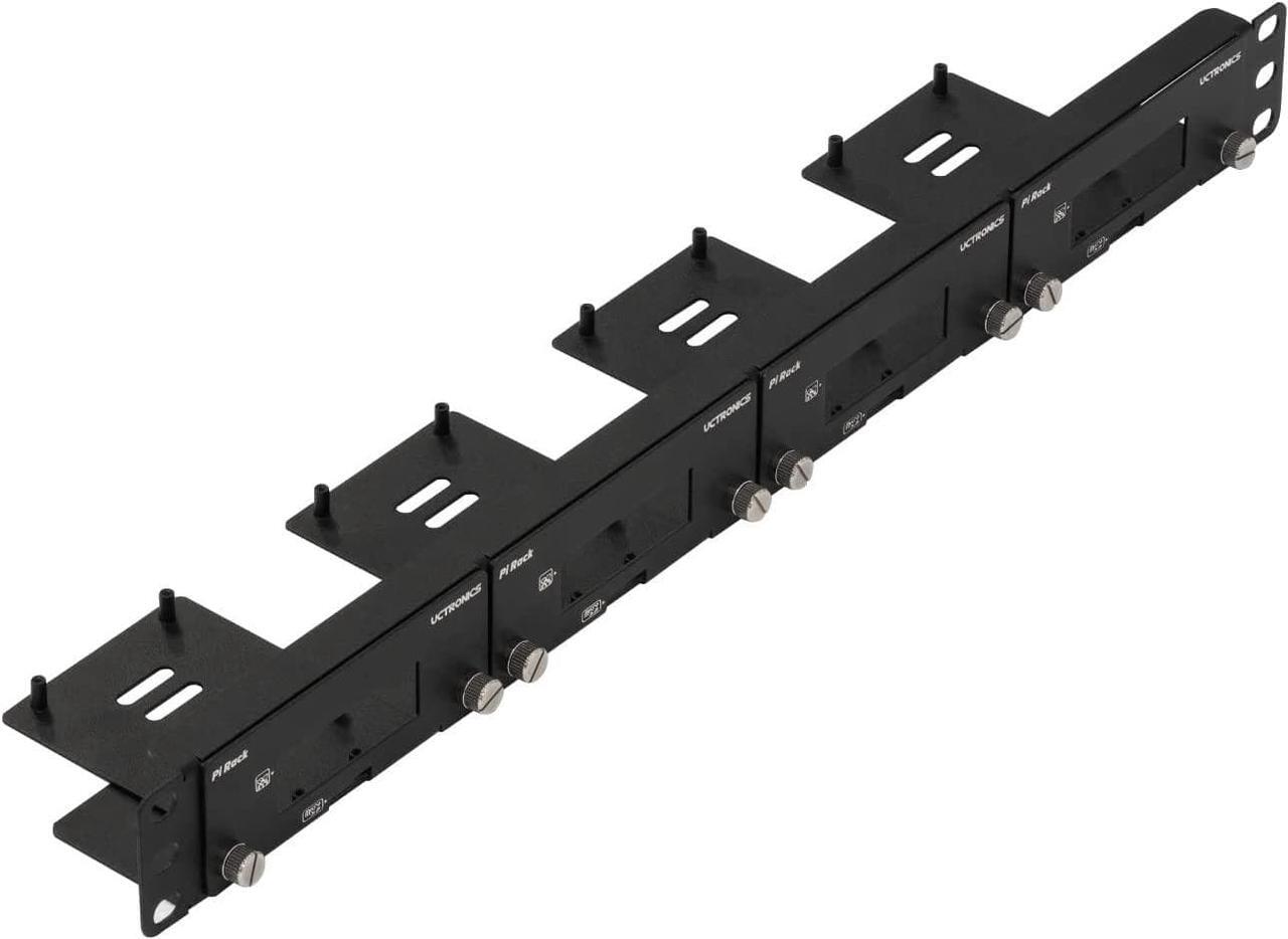 Main image of UCTRONICS Front Removable 1U Rack Mount for Raspberry Pi, with 4 Mounting Brackets for Raspberry Pi 4B, 3B+/3B, and Other B Models, Welcome to consult