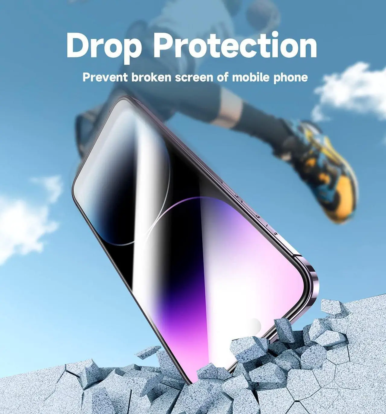 Alt view image 4 of 5 - MAGIC JOHN 2 Pack for iPhone 14 Pro Max 6.7 inch Tempered Glass Screen Protector, Auto Dust-Elimination Installation, Bubble Free, Dynamic Island Compatible, HD Clear, Easy Installation