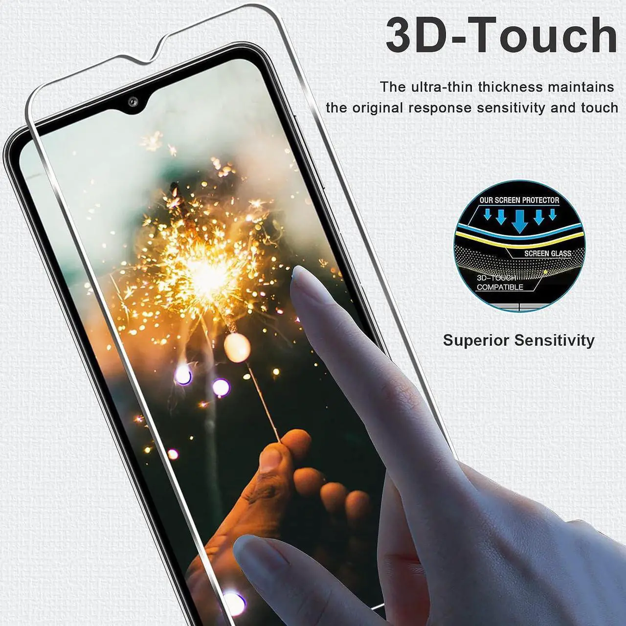 Alt view image 5 of 7 - [3+3 Pack] Galaxy A32 5G Screen Protector + Camera Lens Protector, 9H Hardness Tempered Glass, Scratch Resistant, HD Clear, Easy Installation, Bubble Free, Screen Protector for Samsung Galaxy A32 5G