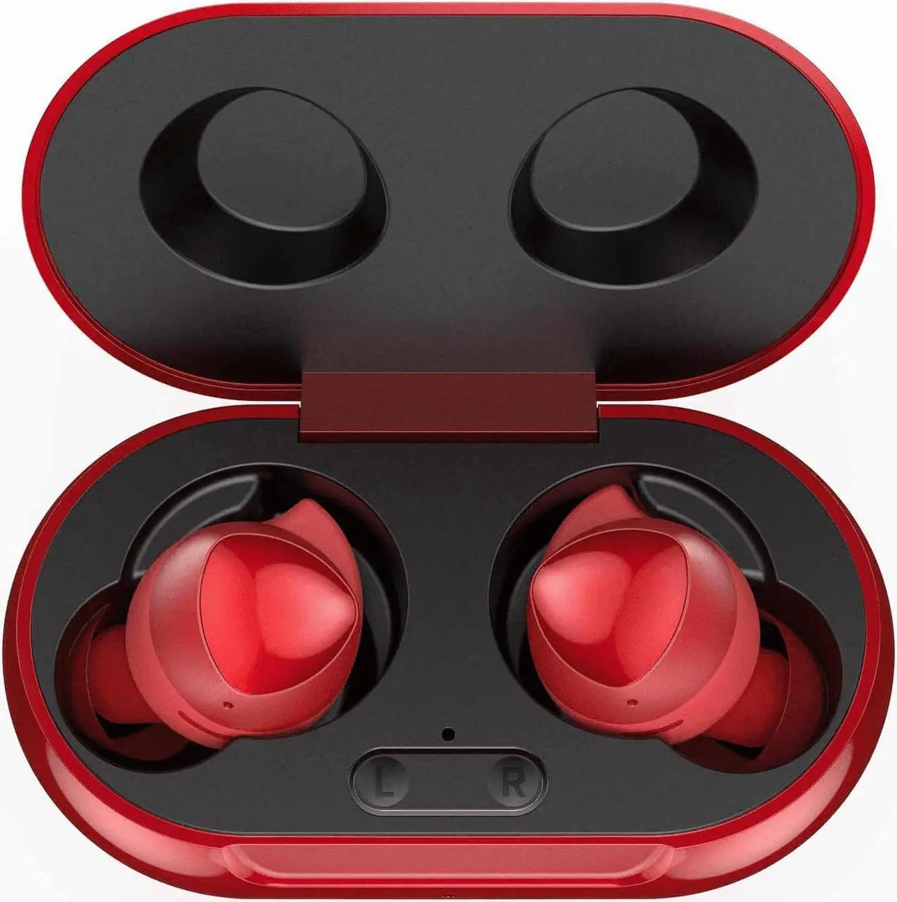 Main image of UrbanX Street Buds Plus True Bluetooth Wireless Earbuds For Samsung Galaxy S21 Ultra 5G With Active Noise Cancelling (Charging Case Included) Red