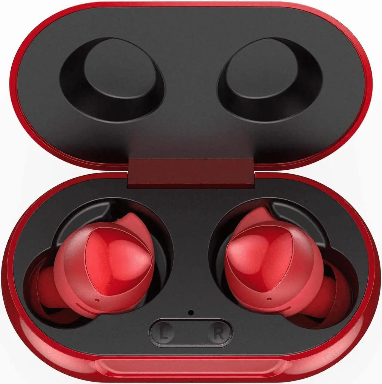 Main image of UrbanX Street Buds Plus True Bluetooth Wireless Earbuds For Samsung Galaxy J1 With Active Noise Cancelling (Charging Case Included) Red