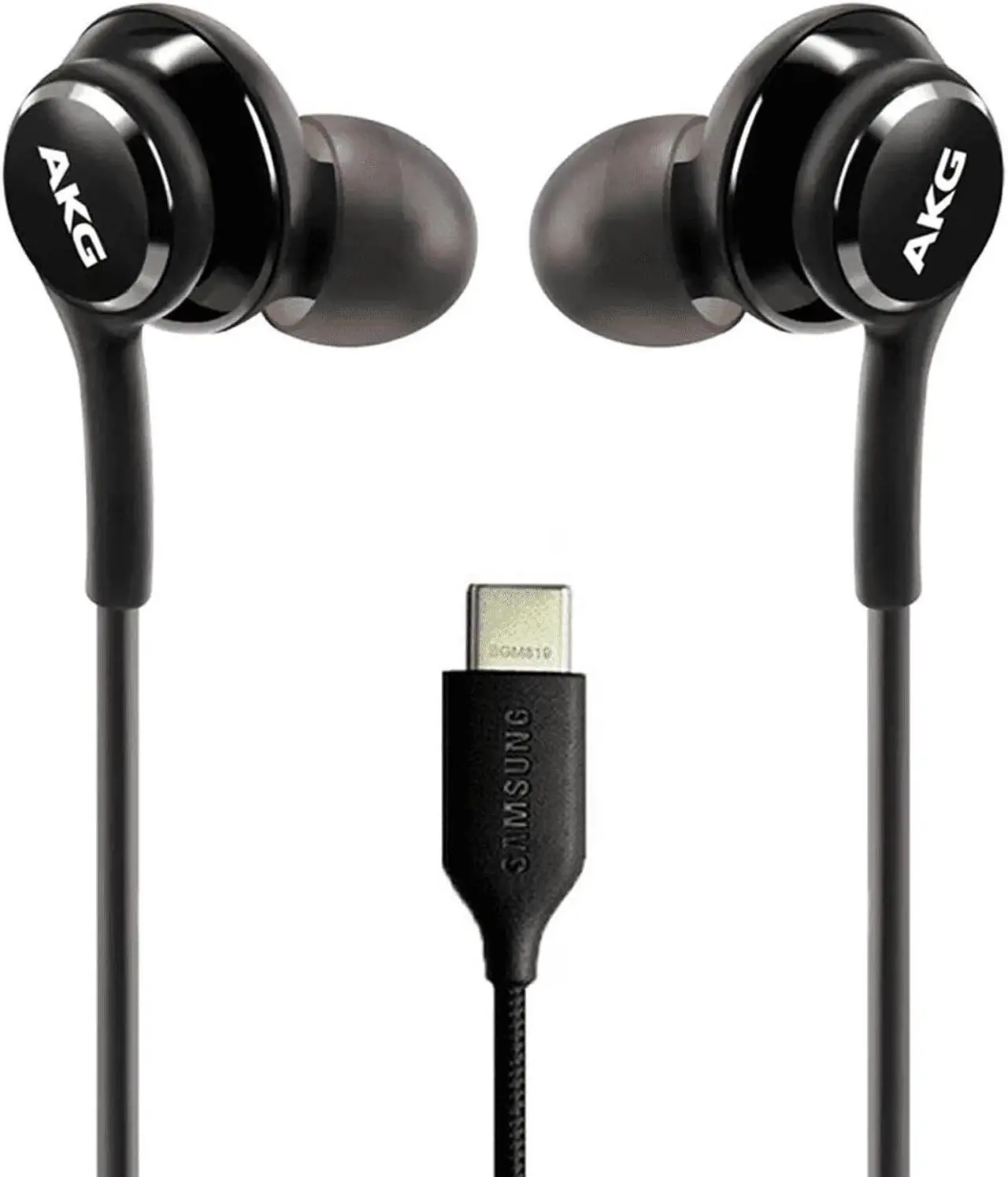 Main image of OEM UrbanX 2021 Stereo Headphones for Samsung Galaxy S21 5G Braided Cable - Designed by AKG - with Microphone (Black) USB-C Connector (US Version with Warranty)