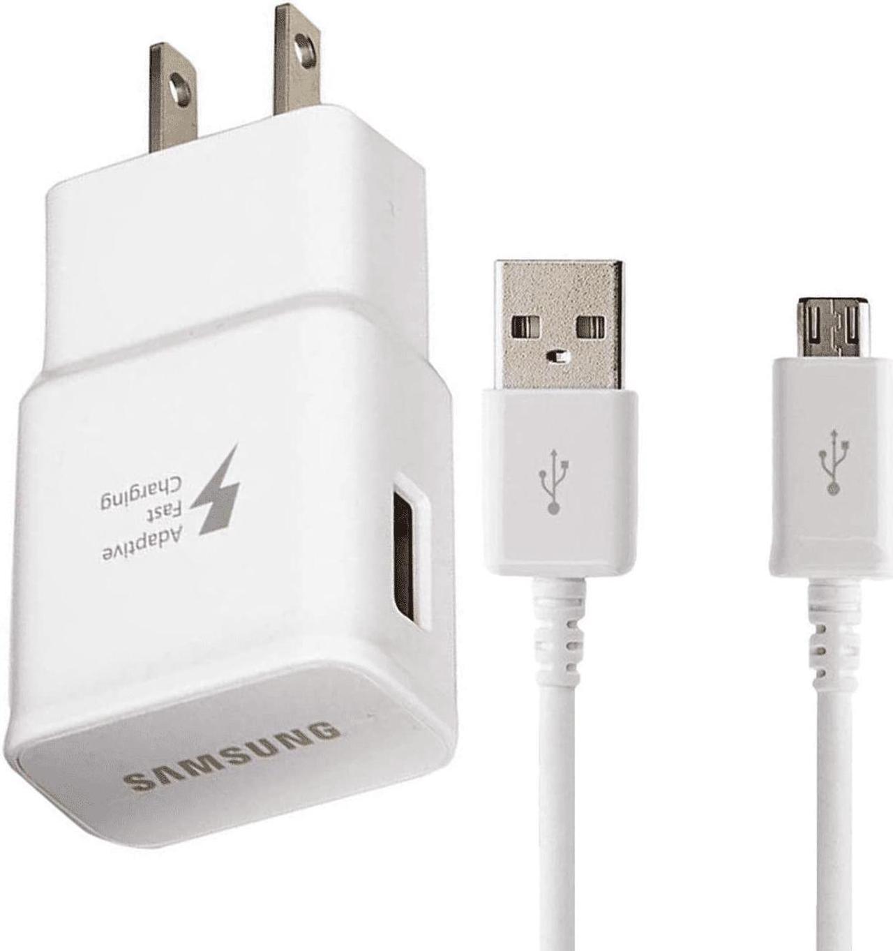 Main image of Adaptive Fast Wall Adapter Micro USB Charger for Motorola Moto E3 Power Bundled with UrbanX Micro USB Cable Cord 10ft Super Fast Charging Kit - White