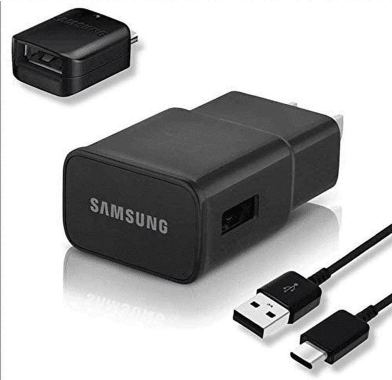 Main image of Fast Adaptive Wall Adapter Charger for Samsung Galaxy A11 EP-TA20JBE - Type C/USB-C 10ft (3m) and OTG Adapter - Rapid Charging - Black