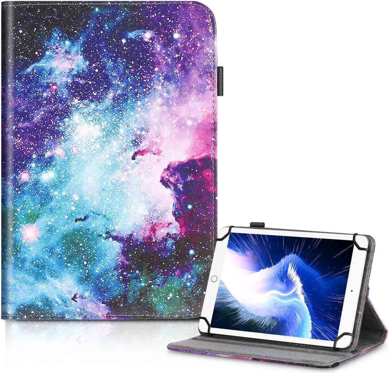Main image of UrbanX 7-8 Inch Universal Tablet Case, Protective Cover StFolio Case for Lenovo Tab S8 7 8 Inch, with 360 Degree Rotatable Kickstand, Multiple Viewing Angles Stylus Holder - Big Bang