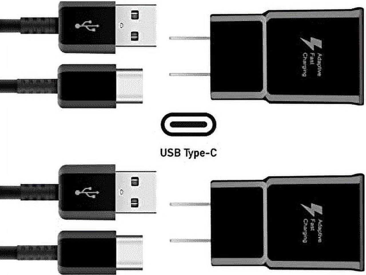 Main image of Wall Charger Adaptive Fast Charger Kit,Travel Charging Adapter+Type-C USB Cables for Asus Zenpad Z8s ZT582KL (2 Pack) - Black (US Version with Warranty)