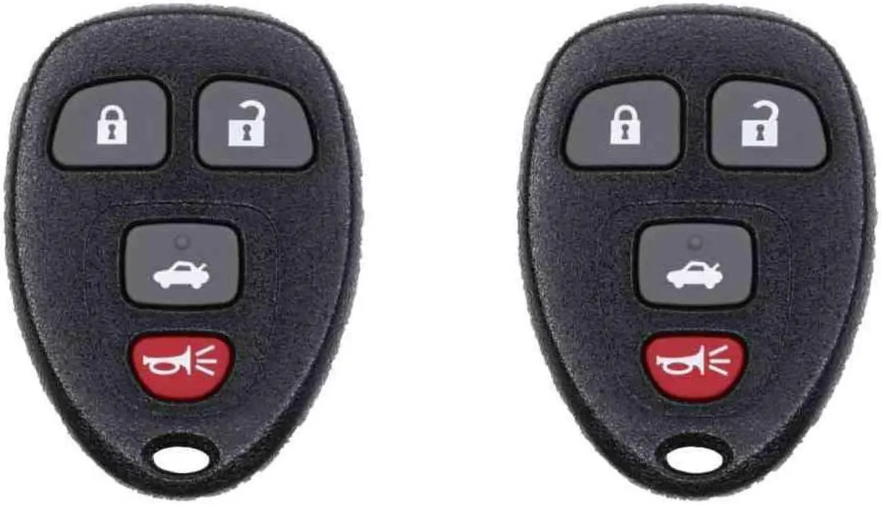Main image of Car Key Fob Keyless Entry Remote for 2007 Compatible with Chevrolet Impala FCC OUC60270 OUC60221 Part Number 15912859 20935330 10337866 15859329 20833561 22952177 Pack of 2
