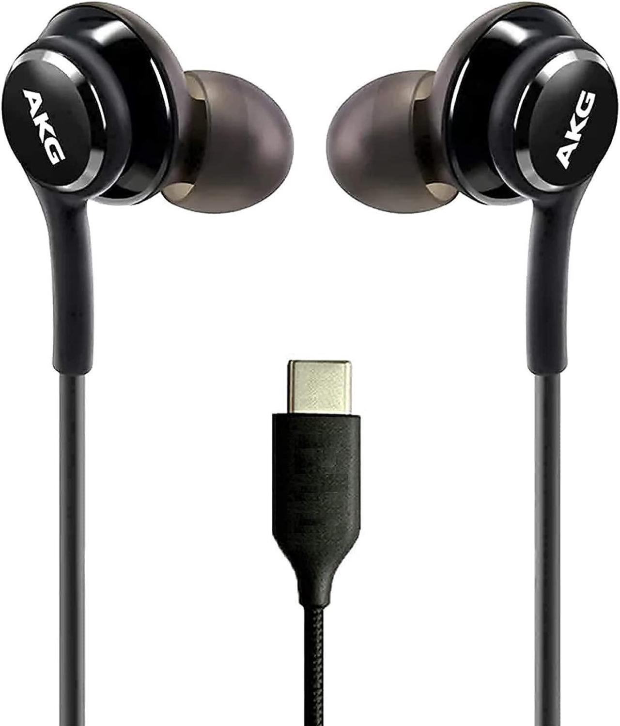 Main image of OEM UrbanX 2021 Stereo Headphones for Samsung Galaxy S20 5G UW Braided Cable - Designed by AKG - with Microphone (Black) USB-C Connector (US Version with Warranty)