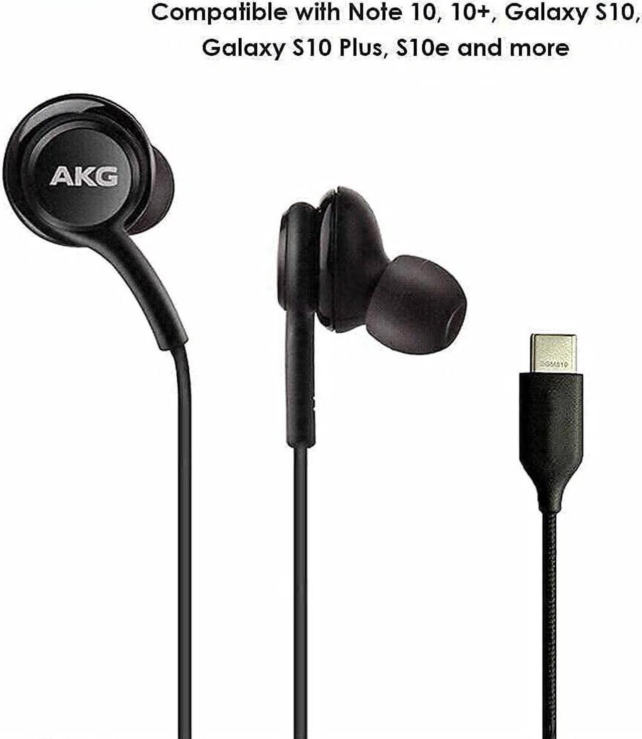Alt view image 4 of 7 - OEM UrbanX 2021 Stereo Headphones for Samsung Galaxy S20 5G UW Braided Cable - Designed by AKG - with Microphone (Black) USB-C Connector (US Version with Warranty)