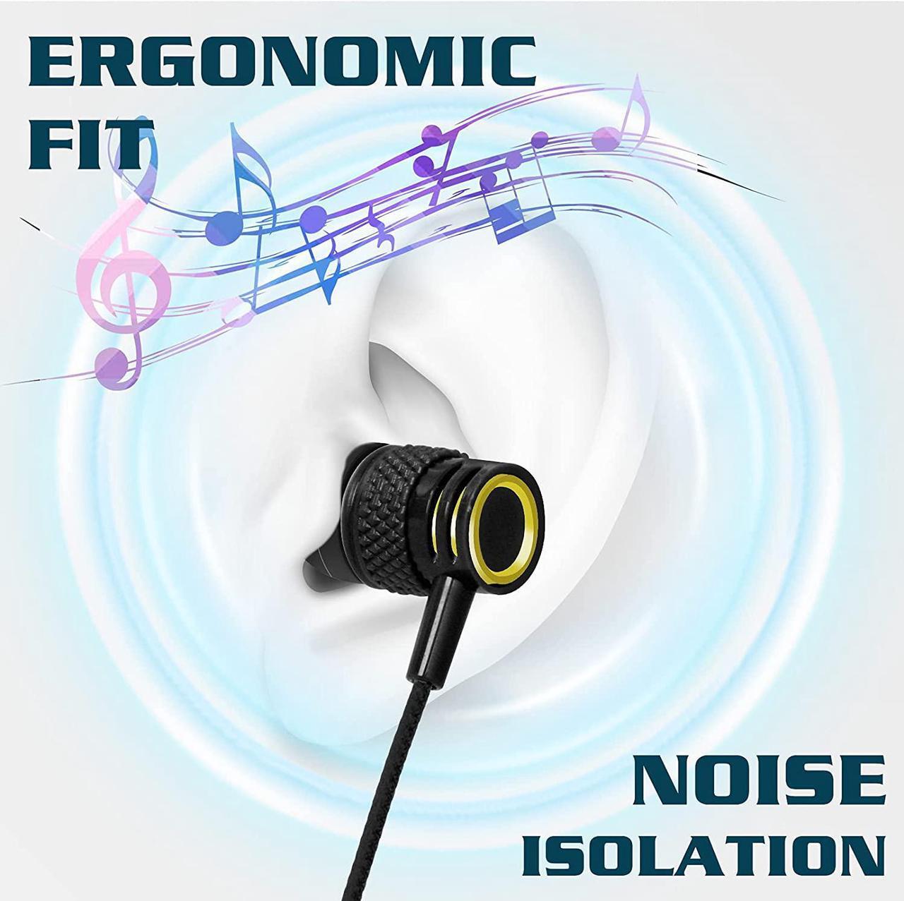 Alt view image 3 of 7 - UrbanX R2 Wired in-Ear Headphones with Mic for Motorola Moto G Power (2021) with Tangle-Free Cord, Noise Isolating Earphones, Deep Bass, in-Ear Bud Silicone Tips - White Black