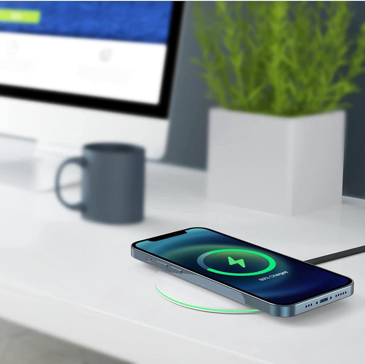 Alt view image 6 of 7 - Case Compatible UrbanX 15W Fast Wireless Charger for Samsung galaxys Z Flip3 5G with Fast and Stable Charging Efficiency (No AC Adapter) - White