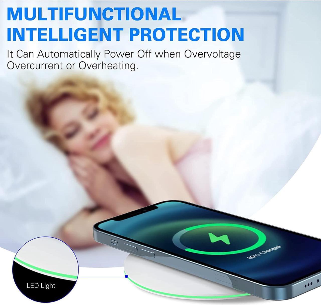Alt view image 4 of 7 - Case Compatible UrbanX 15W Fast Wireless Charger for Samsung galaxys Z Flip3 5G with Fast and Stable Charging Efficiency (No AC Adapter) - White