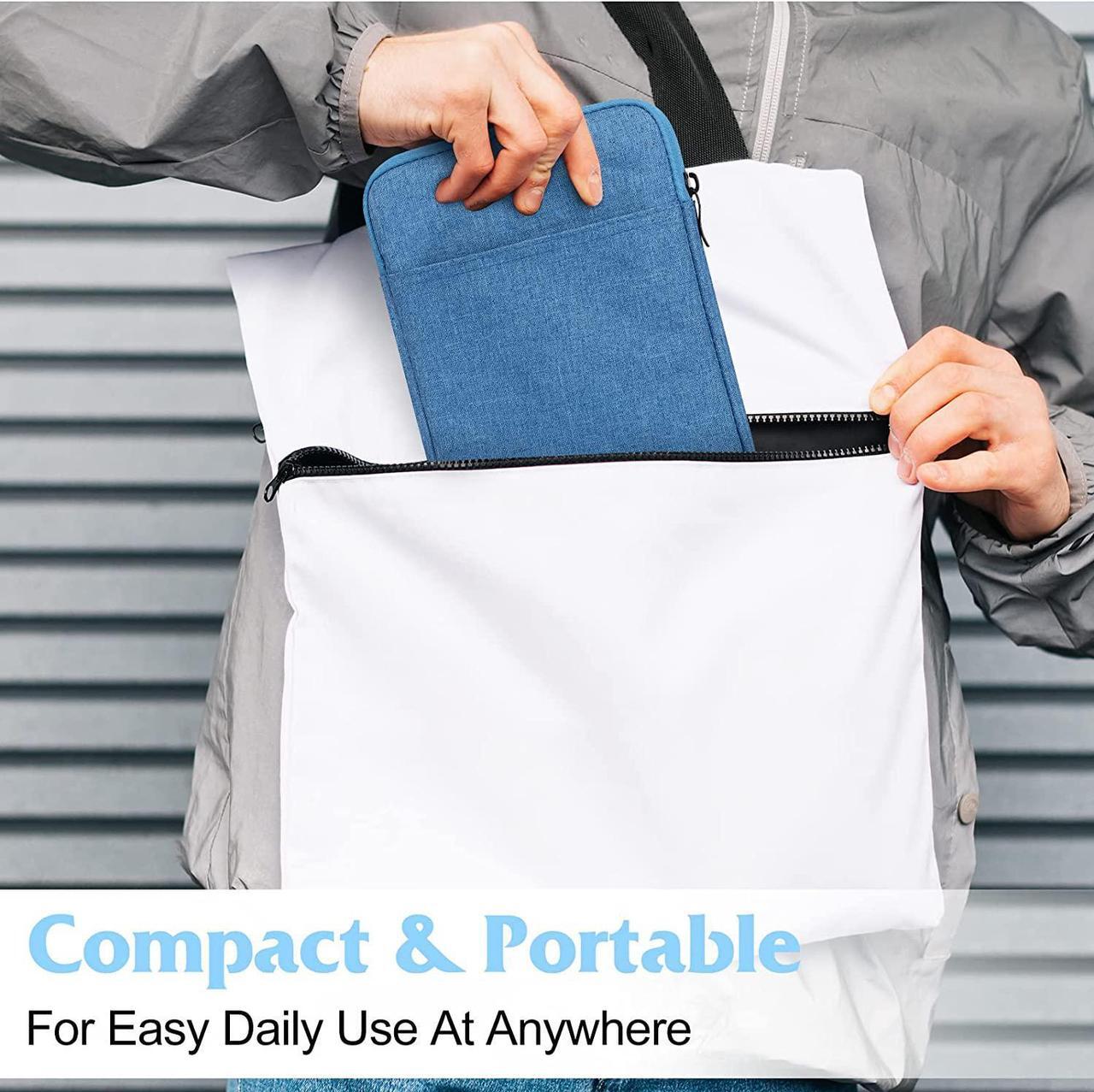 Alt view image 6 of 7 - UrbanX 8 Inch Tablet Case for Asus Zenpad Z8 Lightweight Portable Protective Bag Laptop with Dual Pockets - Blue