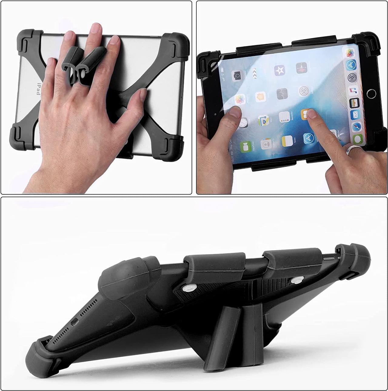 Alt view image 4 of 7 - Universal 8 inch Tablet Case, Silicone Protective Cover 7.9"-8.4" for BLU M8L Plus - Black
