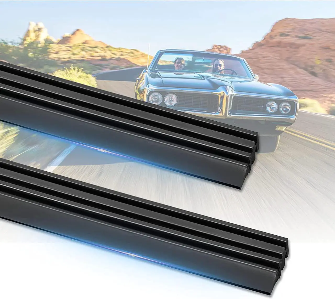 Alt view image 6 of 7 - UrbanX 2-IN-1 All Seasons Water Repellency Original Equipment Replacement Wiper Blades For 2014 Ram 1500 22" & 22" - Driver & Passenger Side (Pack of 2)