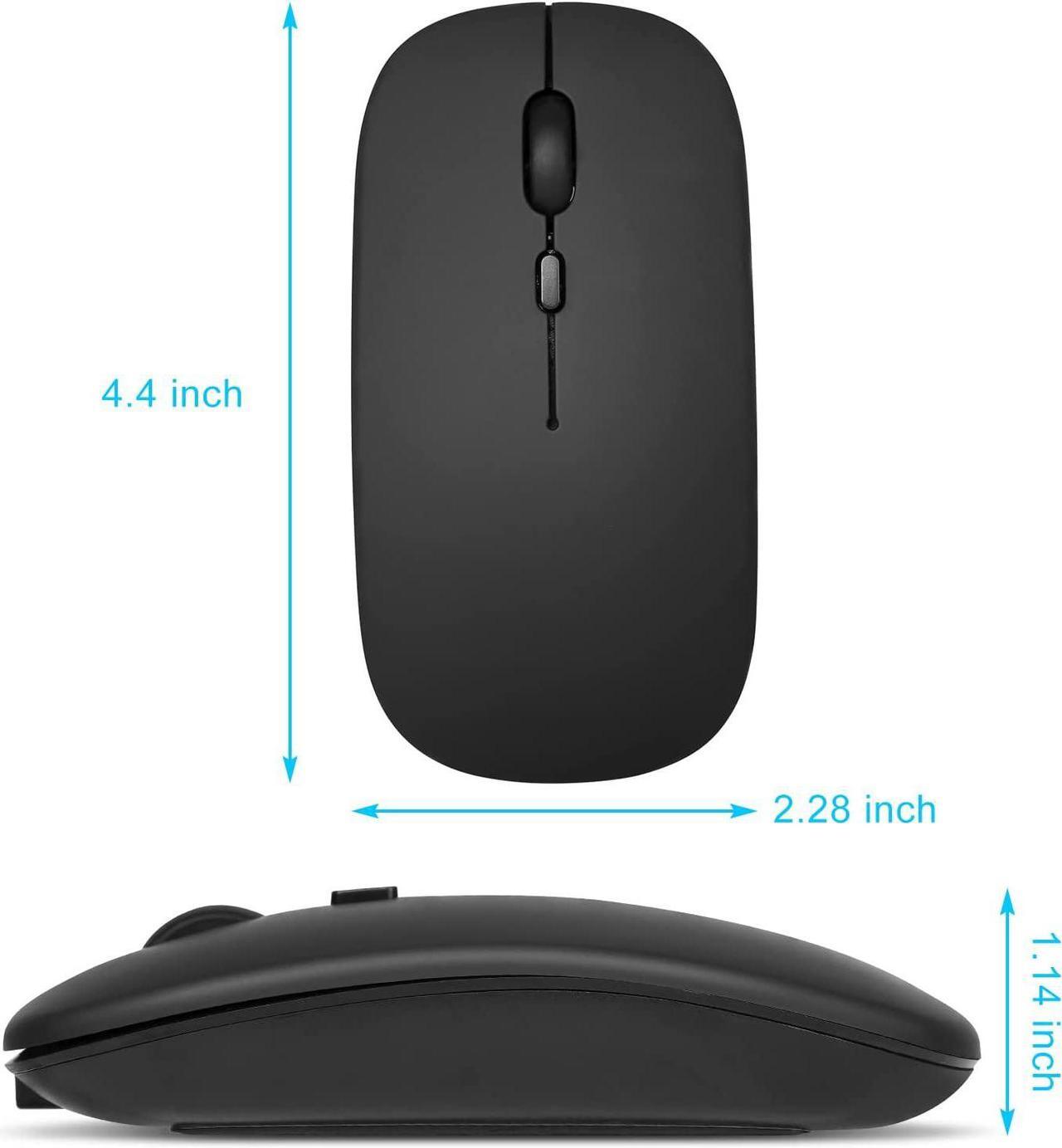 Alt view image 4 of 7 - 2.4GHz & Bluetooth Mouse, Rechargeable Wireless Mouse for Samsung TV Bluetooth Wireless Mouse for Laptop / PC / Mac / Computer / Tablet / Android - LED Onyx Black