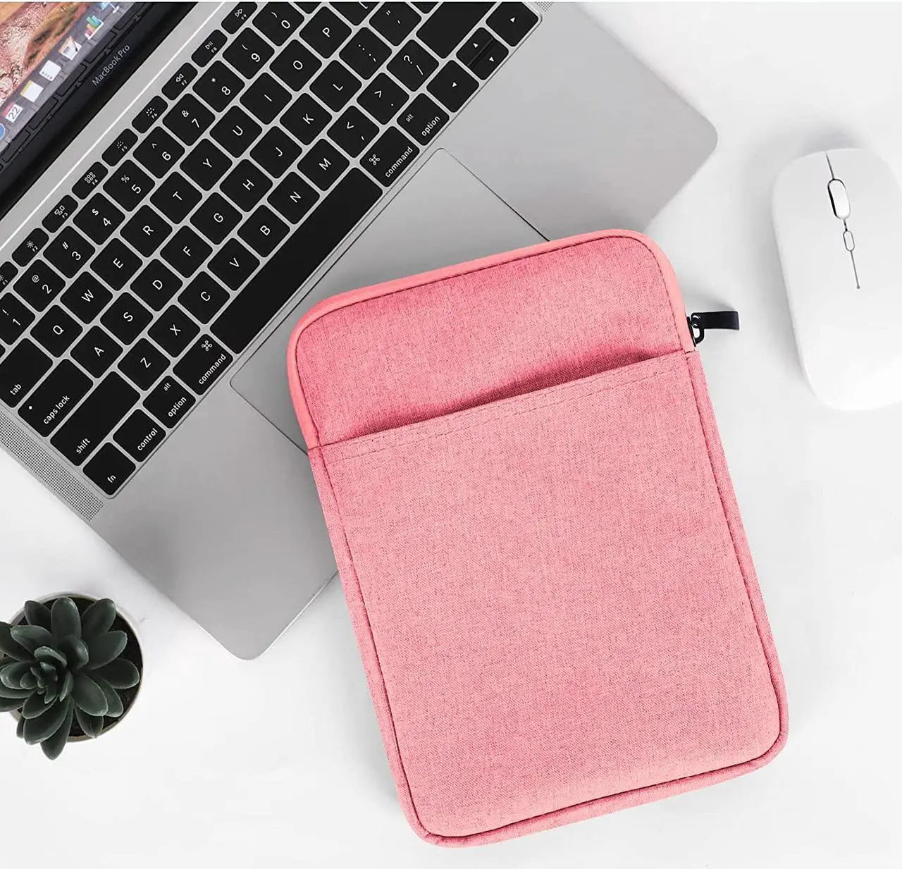 Alt view image 5 of 7 - UrbanX 8 Inch Tablet Case for Nvidia Shield K1 Lightweight Portable Protective Bag Laptop with Dual Pockets - Pink