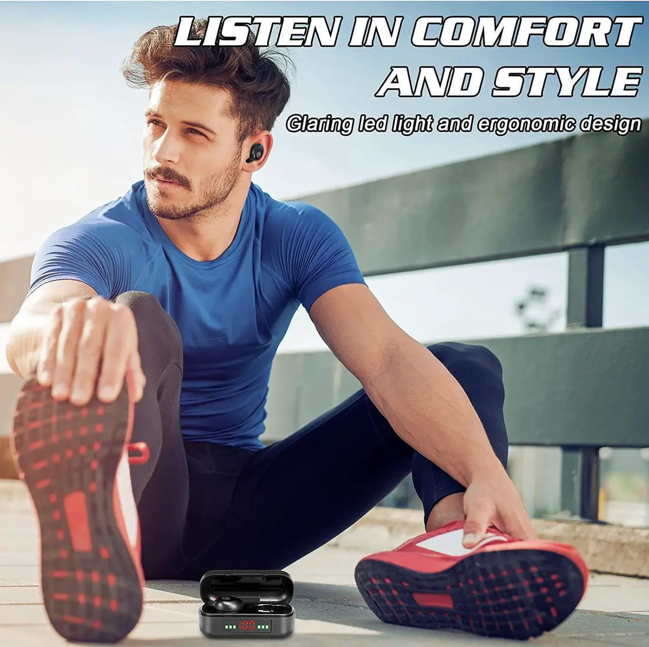 Alt view image 7 of 7 - Wireless Earbuds Bluetooth 5.0 Headphones with Digital LED Display Charging Case Stereo Mini Earphones in Ear Headset Waterproof for Xiaomi Redmi Note 10S
