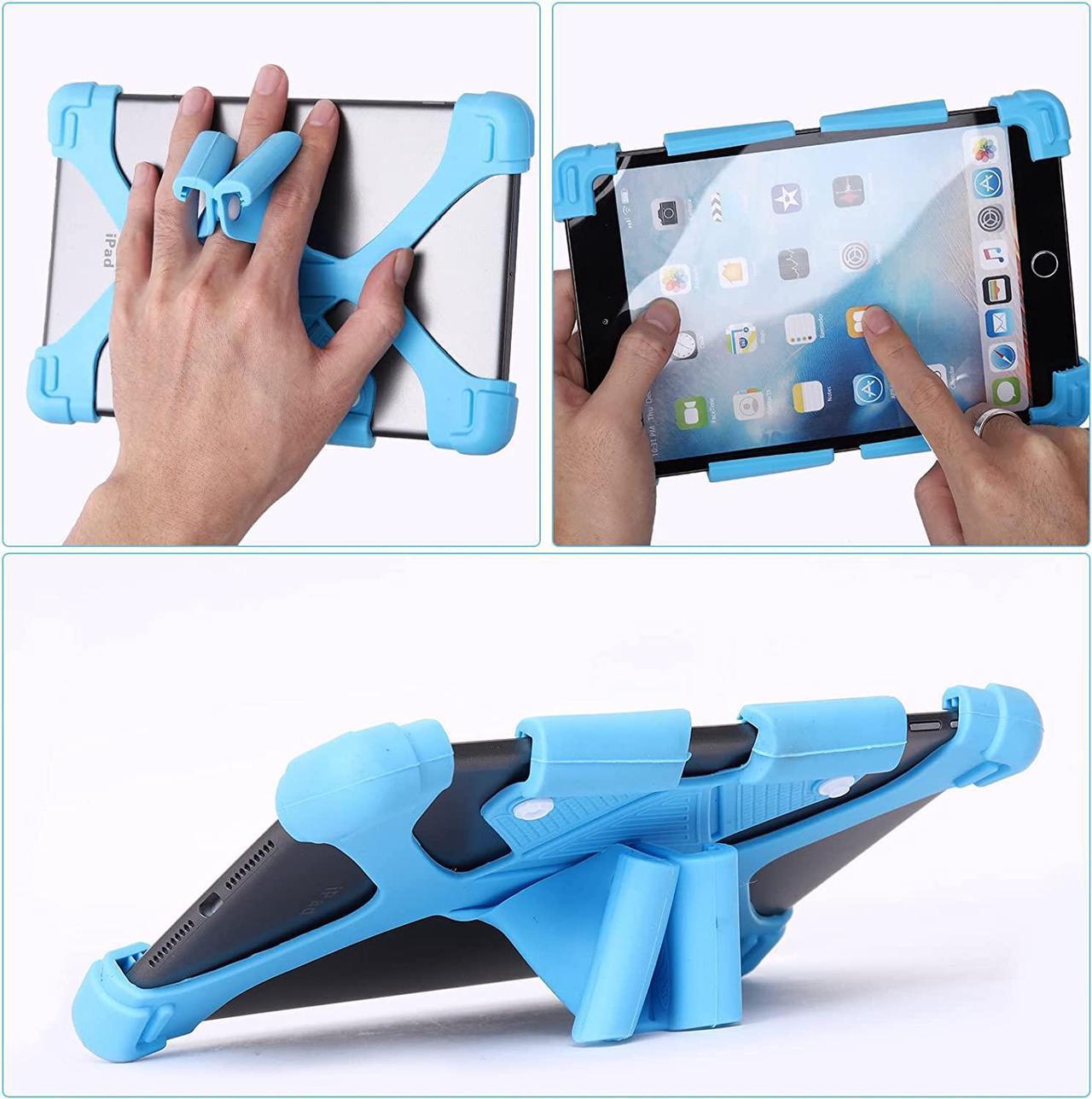 Alt view image 4 of 7 - Universal 7 inch Tablet Case, Silicone Protective Cover 6"-7" for Lenovo Tab V7 - Blue