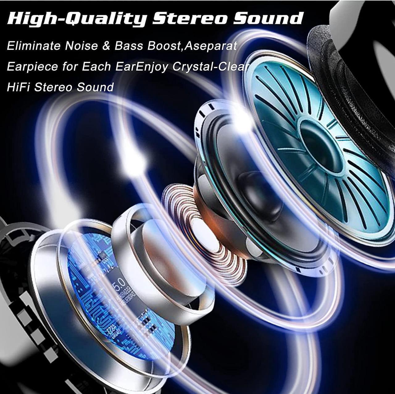 Alt view image 6 of 7 - Wireless Earbuds Bluetooth 5.0 Headphones with Digital LED Display Charging Case Stereo Mini Earphones in Ear Headset Waterproof for T-Mobile REVVL 4+