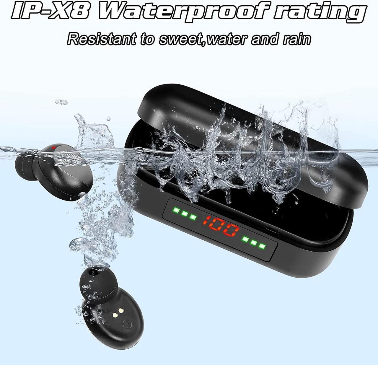 Alt view image 4 of 7 - Wireless Earbuds Bluetooth 5.0 Headphones with Digital LED Display Charging Case Stereo Mini Earphones in Ear Headset Waterproof for T-Mobile REVVL 4+