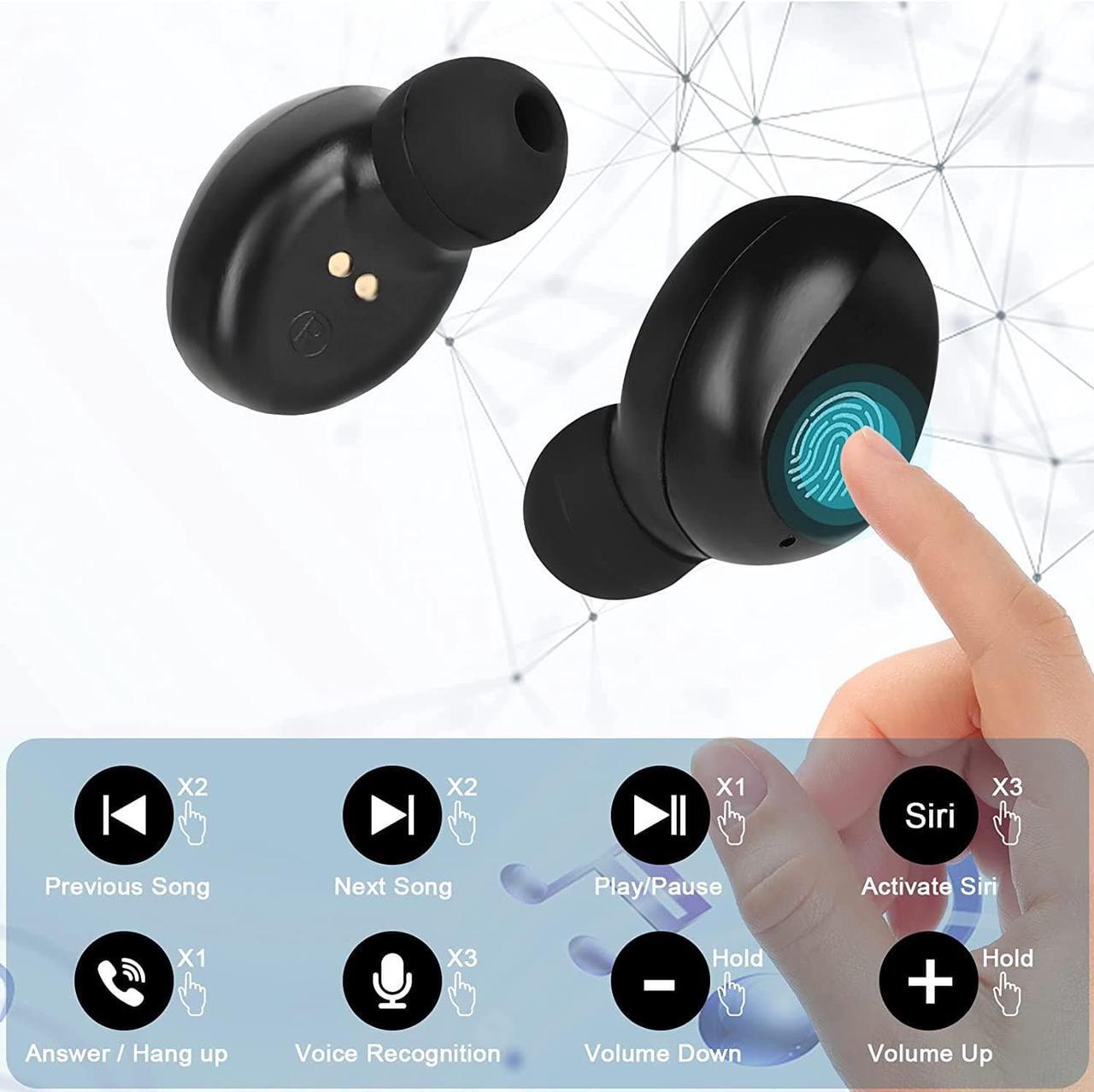 Alt view image 2 of 7 - Wireless Earbuds Bluetooth 5.0 Headphones with Digital LED Display Charging Case Stereo Mini Earphones in Ear Headset Waterproof for T-Mobile REVVL 4+