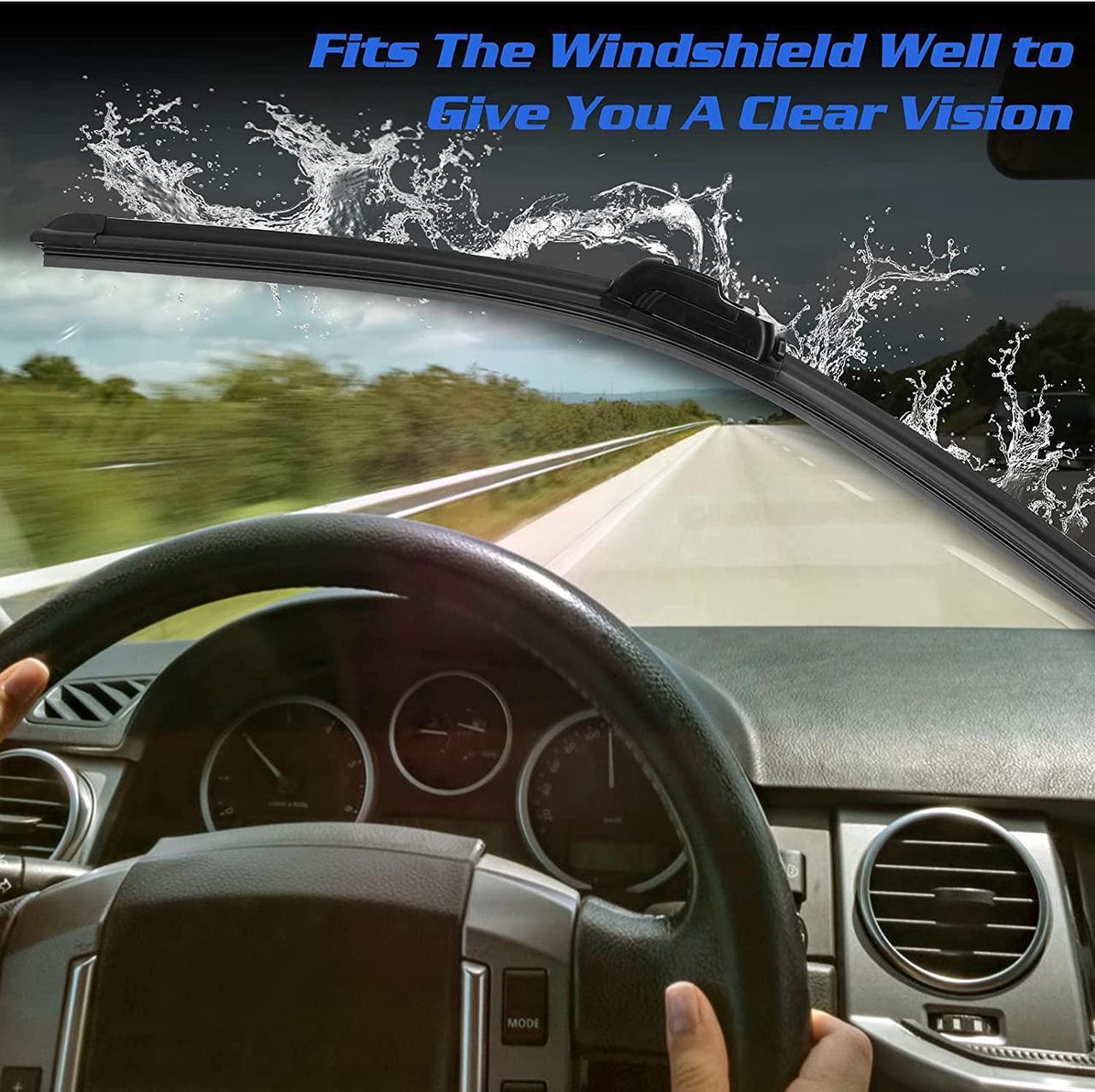 Alt view image 5 of 7 - UrbanX 2-IN-1 All Seasons Water Repellency Original Equipment Replacement Wiper Blades For 2020 Honda Odyssey 26" & 22" - Driver & Passenger Side (Pack of 2)
