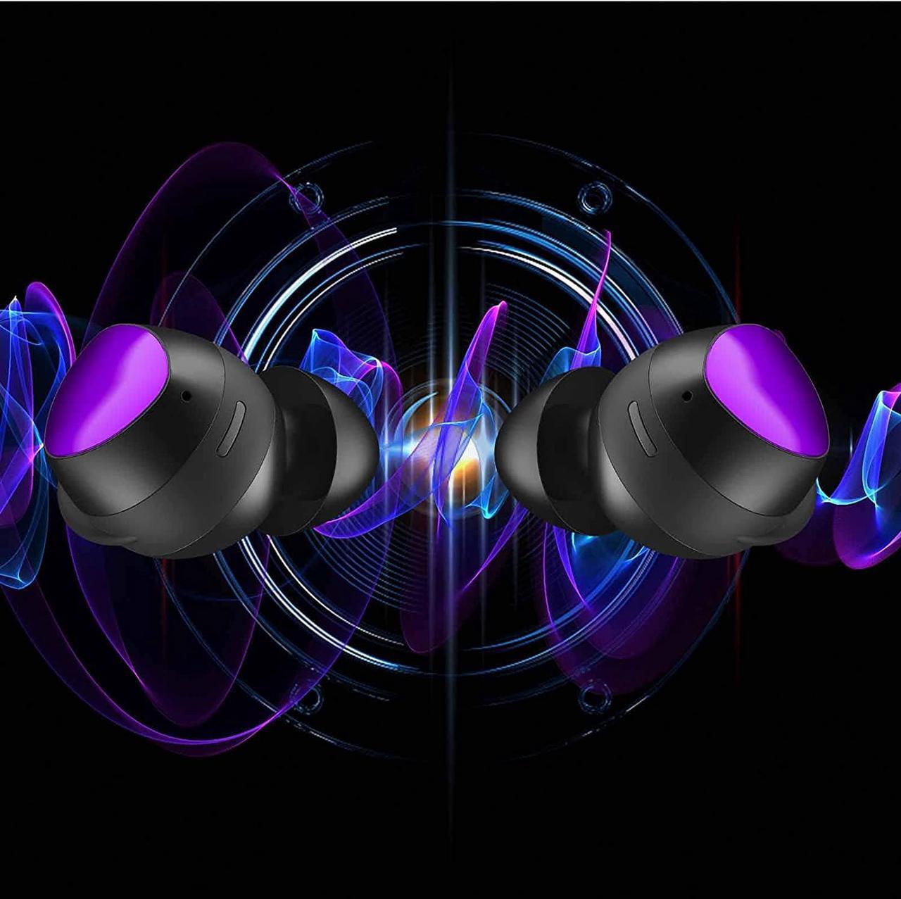 Alt view image 7 of 7 - Urbanx Street Buds Plus True Bluetooth Earbud Headphones for Samsung Galaxy S5 - Wireless Earbuds w/Noise Isolation - Purple (US Version with Warranty)
