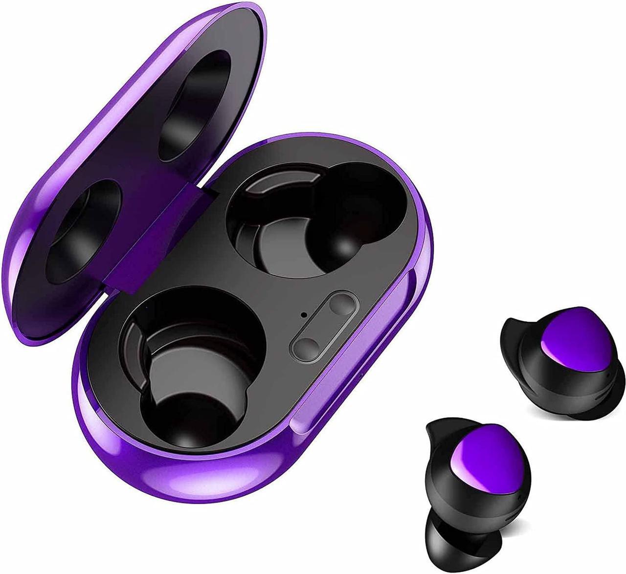 Alt view image 2 of 7 - Urbanx Street Buds Plus True Bluetooth Earbud Headphones for Samsung Galaxy S5 - Wireless Earbuds w/Noise Isolation - Purple (US Version with Warranty)