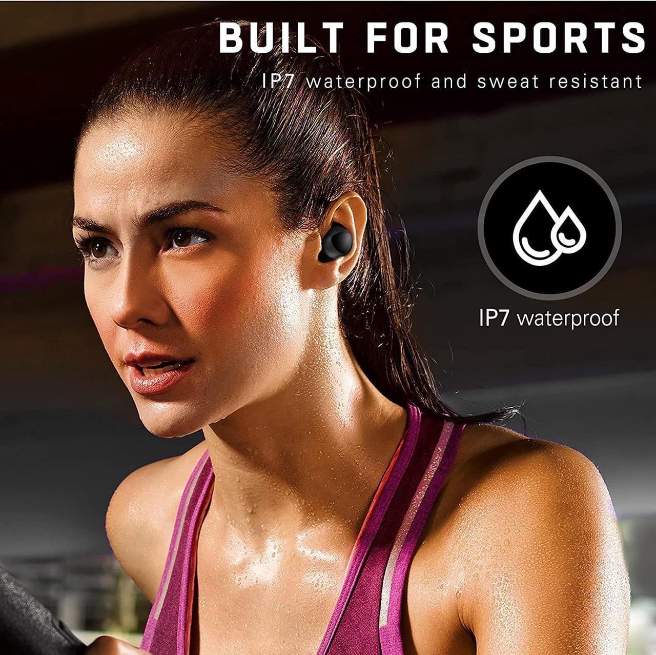 Alt view image 3 of 7 - Urbanx Street Buds Plus True Wireless Earbud Headphones for Samsung Galaxy S8 - Wireless Earbuds w/Hands-Free Controls - Black (US Version with Warranty)