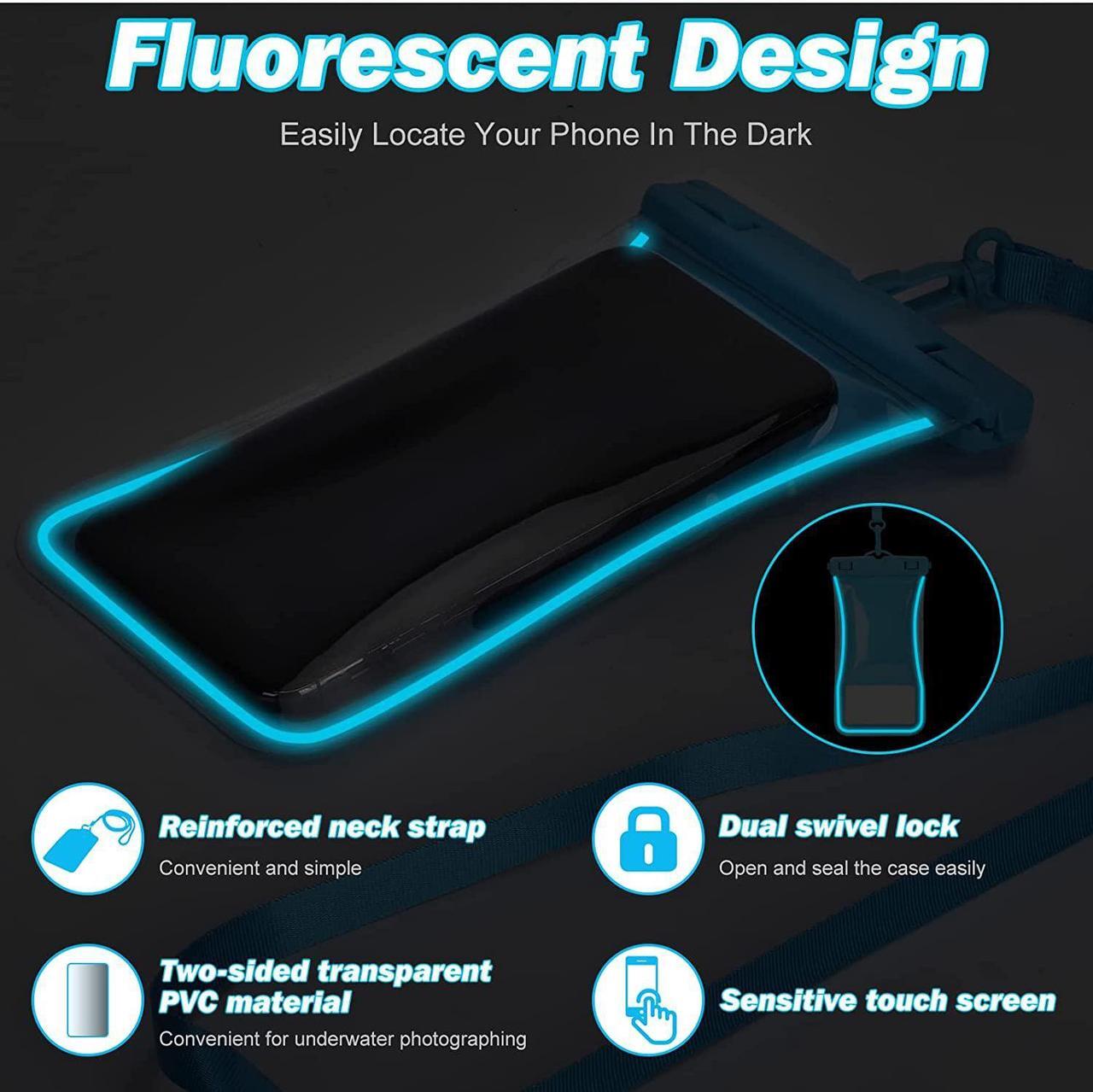 Alt view image 3 of 7 - Urbanx Universal Waterproof Phone Pouch Cellphone Dry Bag Case Designed for Samsung Galaxy S20 FE 5G for All Other Smartphones Up to 7" - Pink