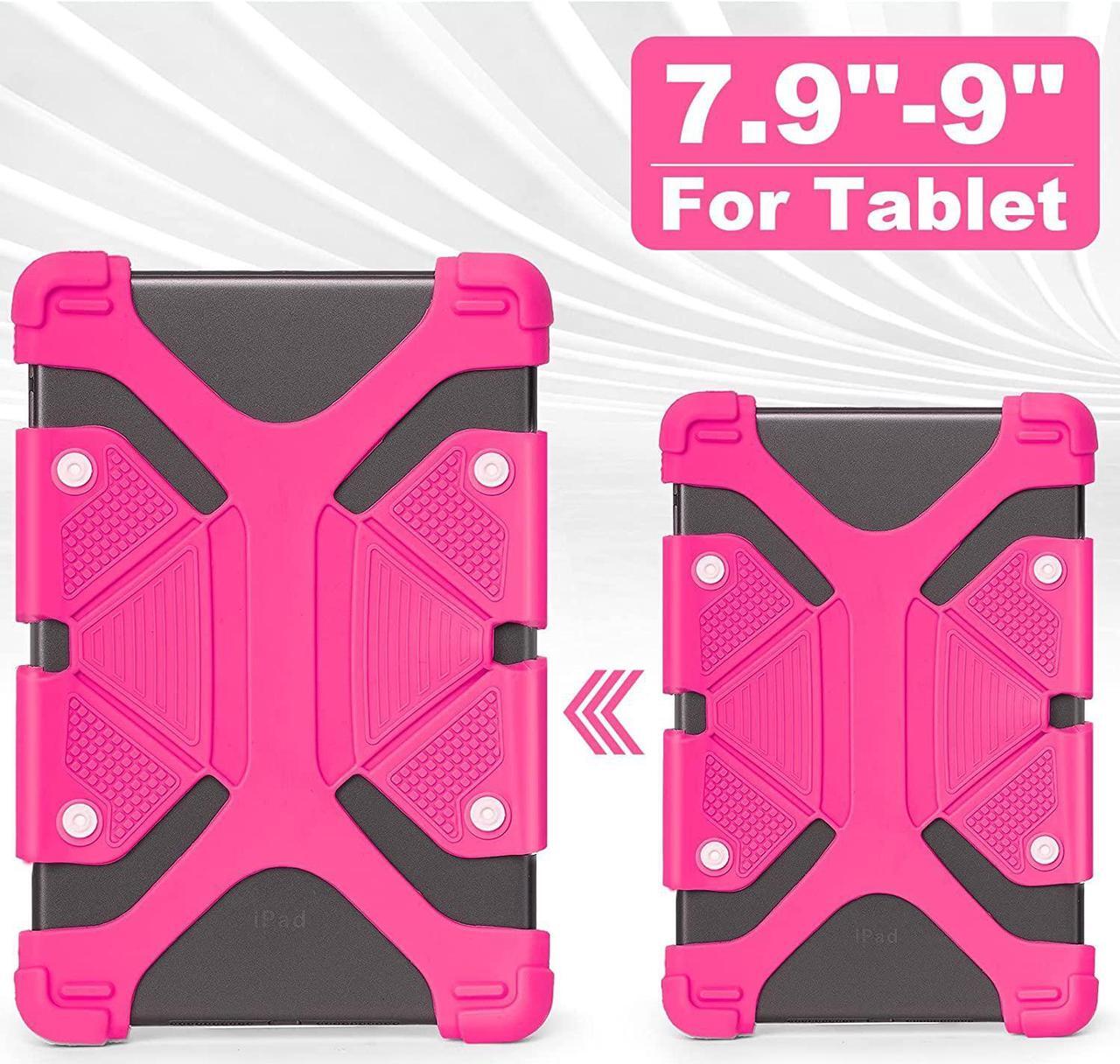 Alt view image 2 of 7 - Universal 8 inch Tablet Case, Silicone Protective Cover 7.9"-8.4" for Lenovo Tab 4 8 - Pink