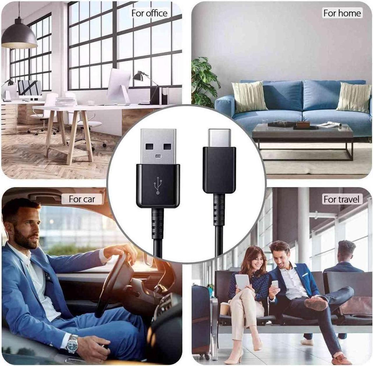 Alt view image 7 of 7 - Samsung Adaptive Fast Charger with USB Type C 10FT (3m) Cable for Samsung Galaxy S9/S9 Plus/S8/S8+/S10/S10e/S10+/Note 8/Note9/Note10/Note 20/A13/A03s/A20/A30/A31/A32/A33/A50/A51/A52/A53/A71/S20/S21