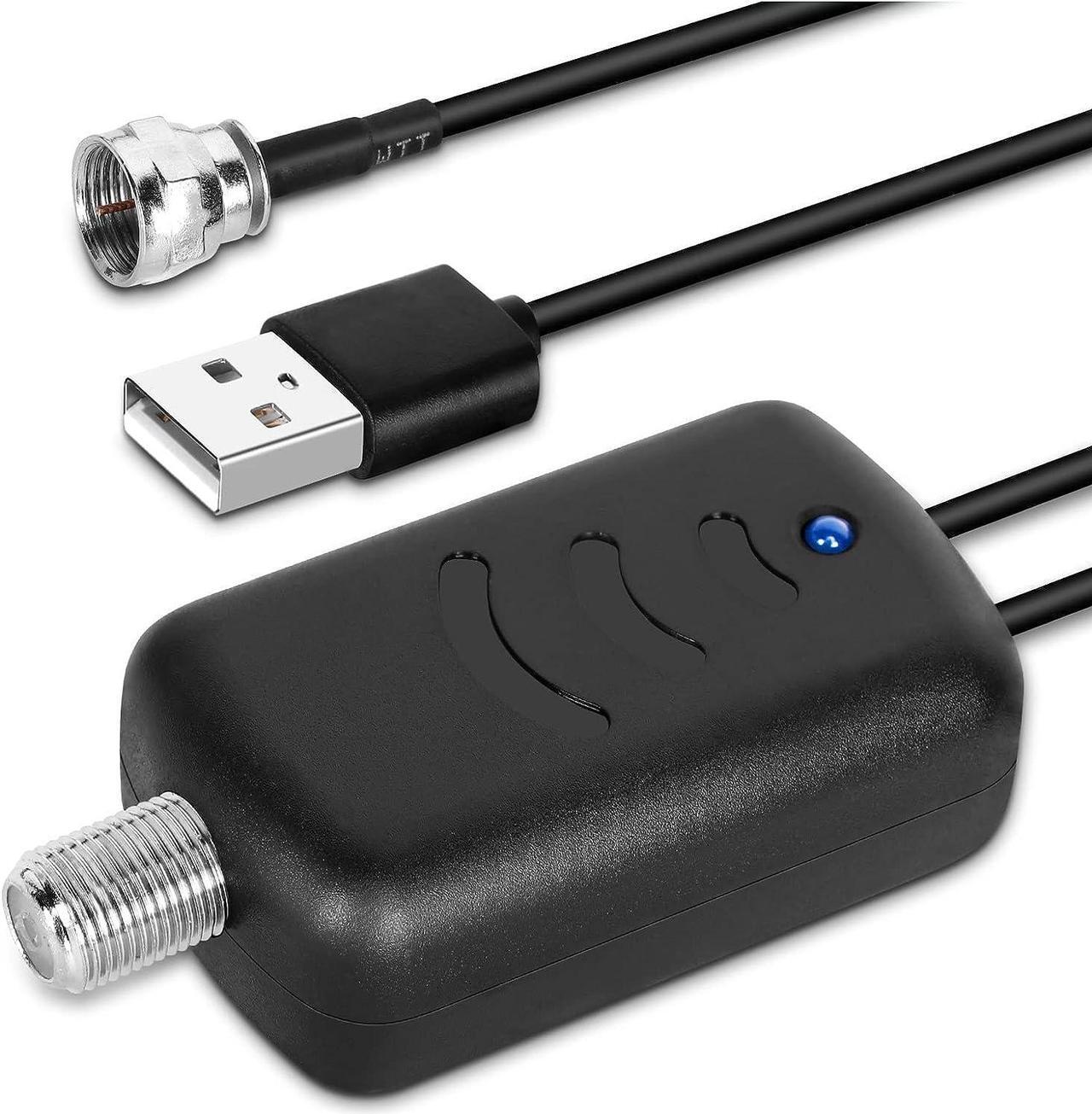 Main image of Indoor TV Antenna Amplifier Low Noise Antenna Signal Booster for HD TV Indoor Antenna Clears Up Pixelated Low-Strength Channels HD TV Digital VHF UHF with AC Power Adapter