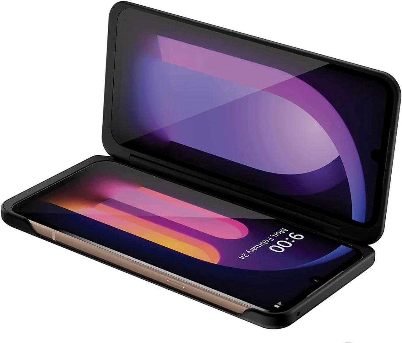 Alt view image 5 of 5 - UrbanX Dual Screen Case for LG V60 ThinQ 5G with Type-C Adapter - Black Without Charging Adapter