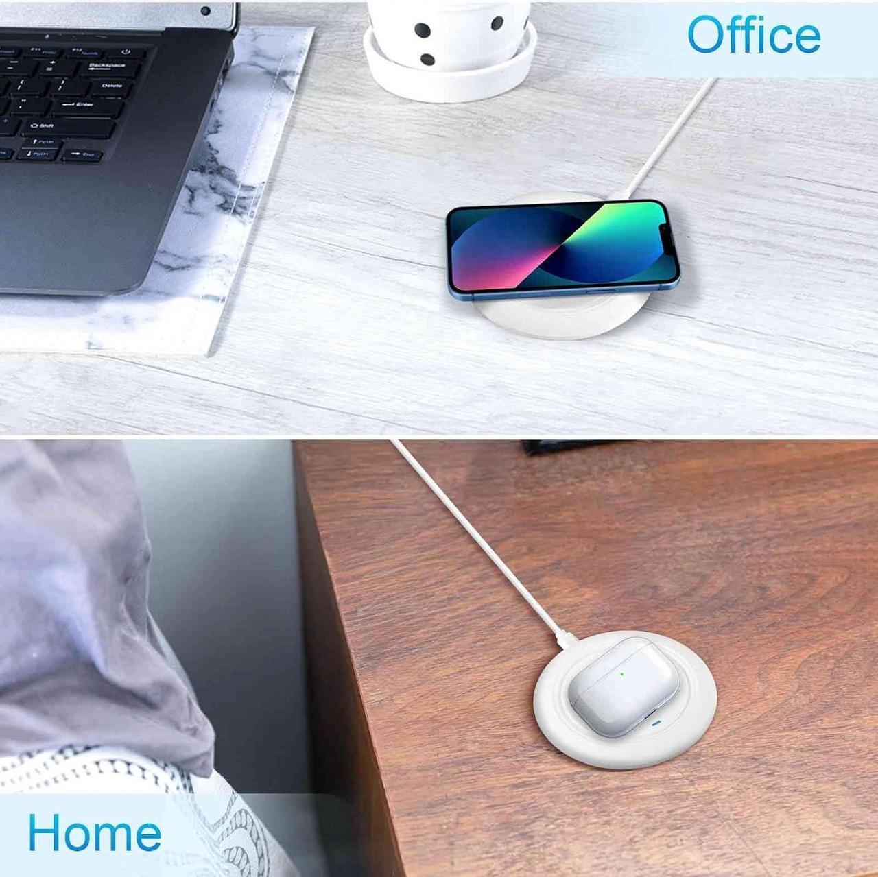 Alt view image 7 of 7 - Wireless Charger, 15W Max Fast Wireless Charging Pad Compatible with Kyocera DuraForce Pro 2 -White