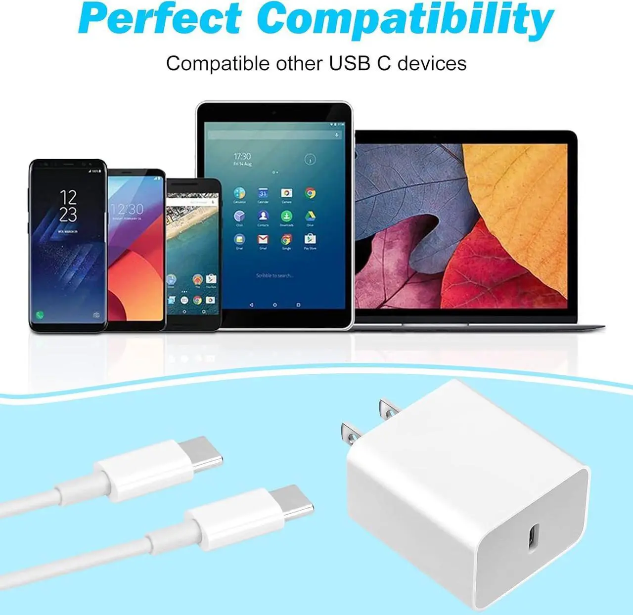 Alt view image 5 of 7 - 30W USB-C Charger - Compatible with Google Pixel Phones and Tablets - Fast Charging Pixel Phone Charger