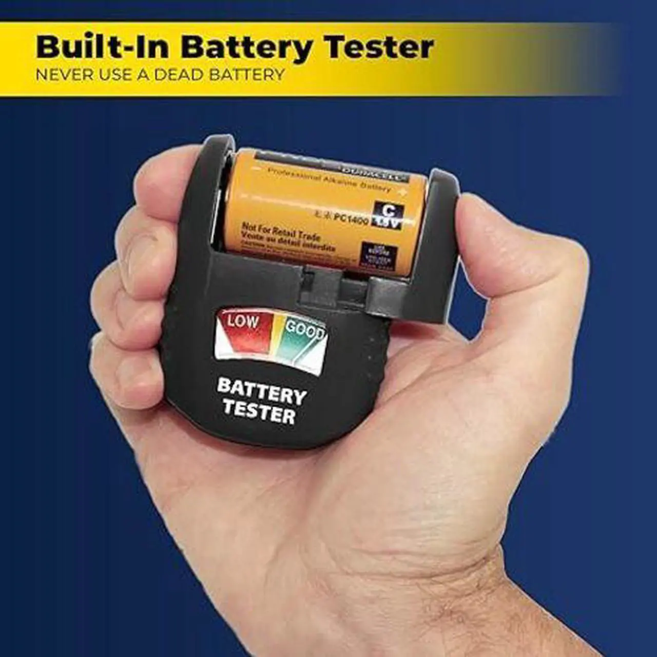 Alt view image 6 of 7 - Ontel Battery Daddy Smart  The Ultimate 150-Battery Organizer with Tester, Secure Storage & Clear View Lid  As Seen on TV