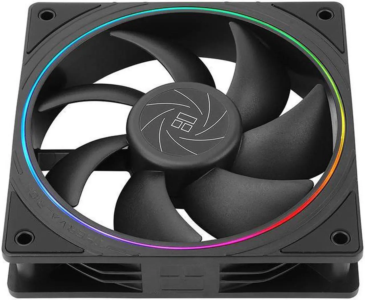 Alt view image 4 of 5 - Thermalright TL-S12 120mm Case Fan (Black), ARGB Double Halo Light Effect, Shock Absorption and Low Noise, Support Motherboard Light Effect Synchronization