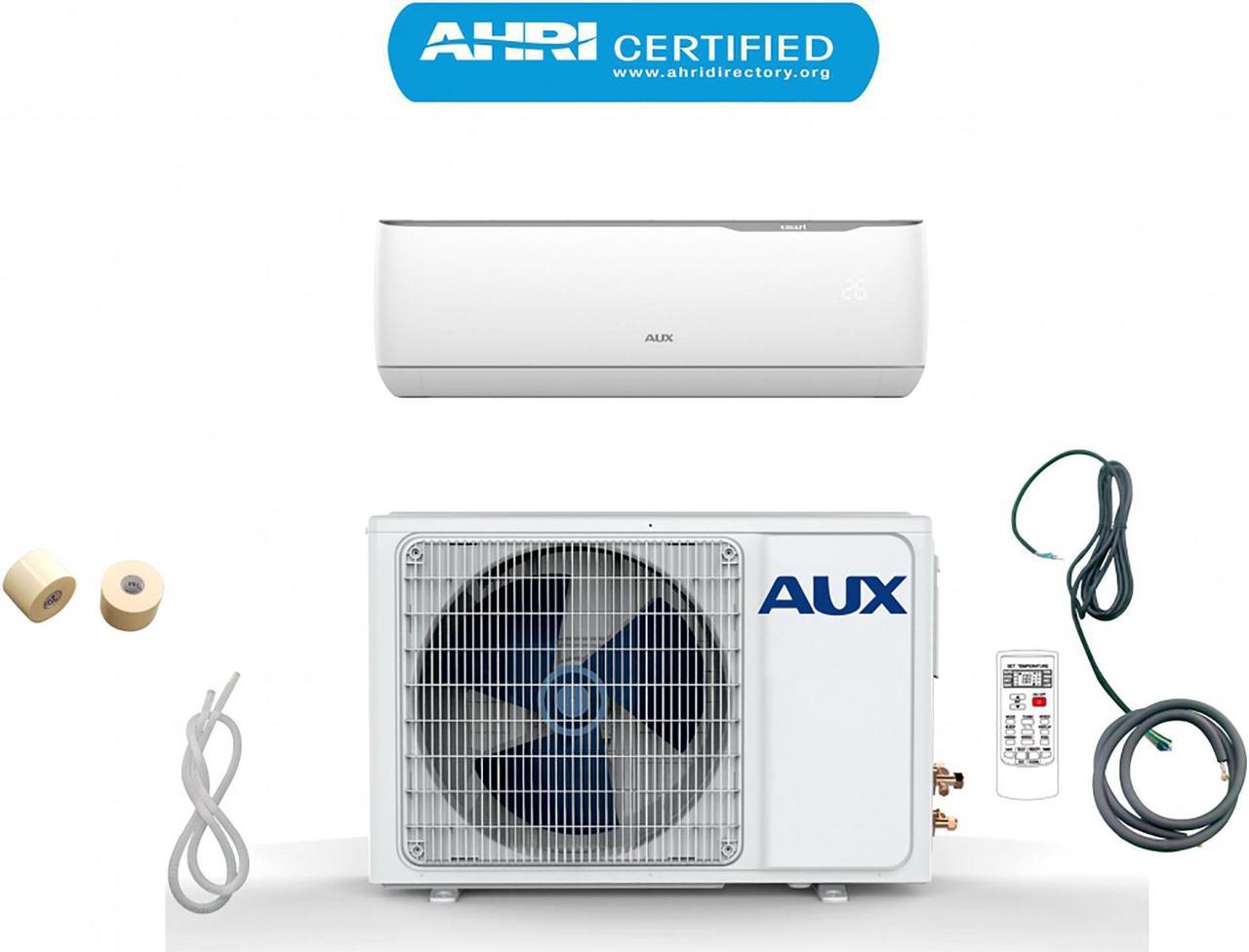 AUX 24,000 BTU 230-Volt, Ductless Air Conditioner Mini Split with Heat Pump, 17 SEER, 2Ton, 12ft lineset, Wall Mount