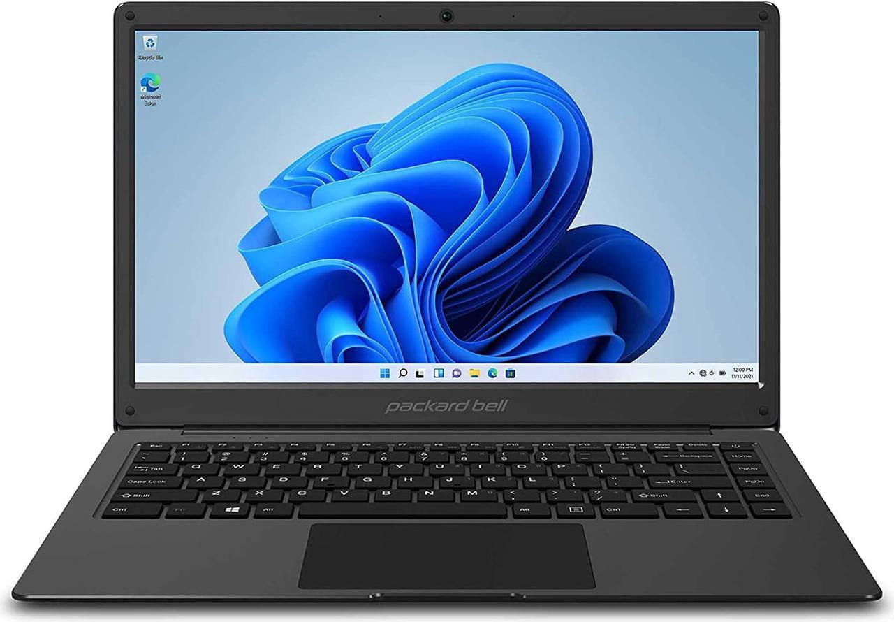 Main image of Packard Bell CloudBook 14.1 inch Laptop, Full HD Display, Windows 11 Home S Mode, Intel Celeron N4020 Quad Core, 4GB RAM, 128GB Memory SSD, WiFi Connectable, HD Camera, 180 Degree Hinge
