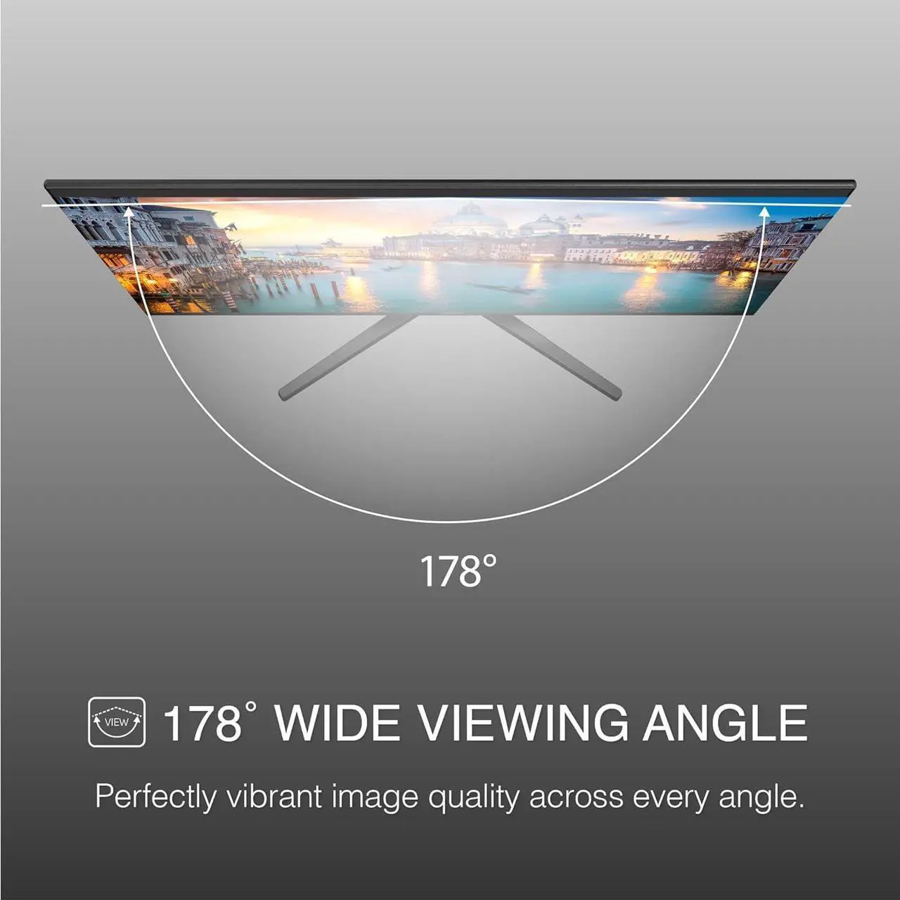 Alt view image 3 of 6 - Packard Bell airFrame 21" FHD Monitor, 1920x1080, Ultrawide, VESA Mount Compatible, Tilt Adjustment, HDMI/VGA, Slim Bezel, for Home, Office, and Light Gaming