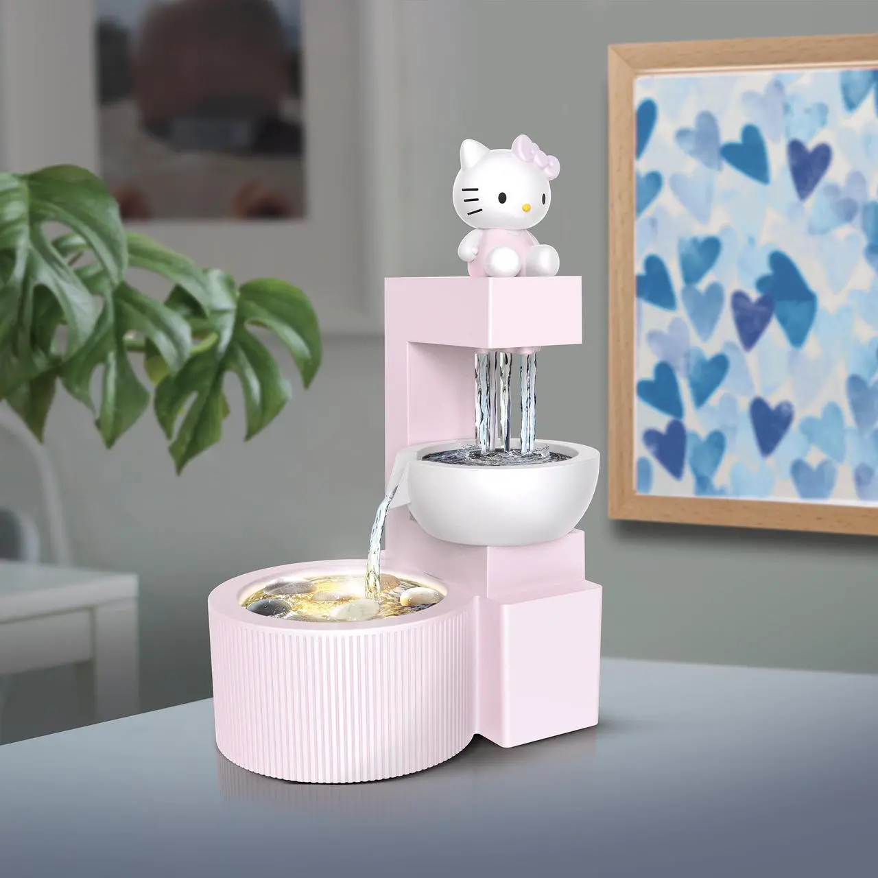 Alt view image 2 of 5 - Hello Kitty Pink Waterfall LED Fountain