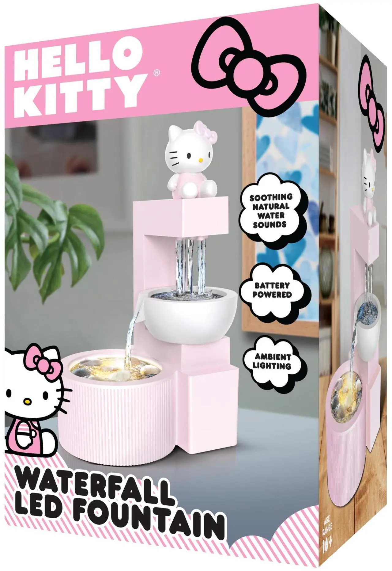 Alt view image 4 of 5 - Hello Kitty Pink Waterfall LED Fountain