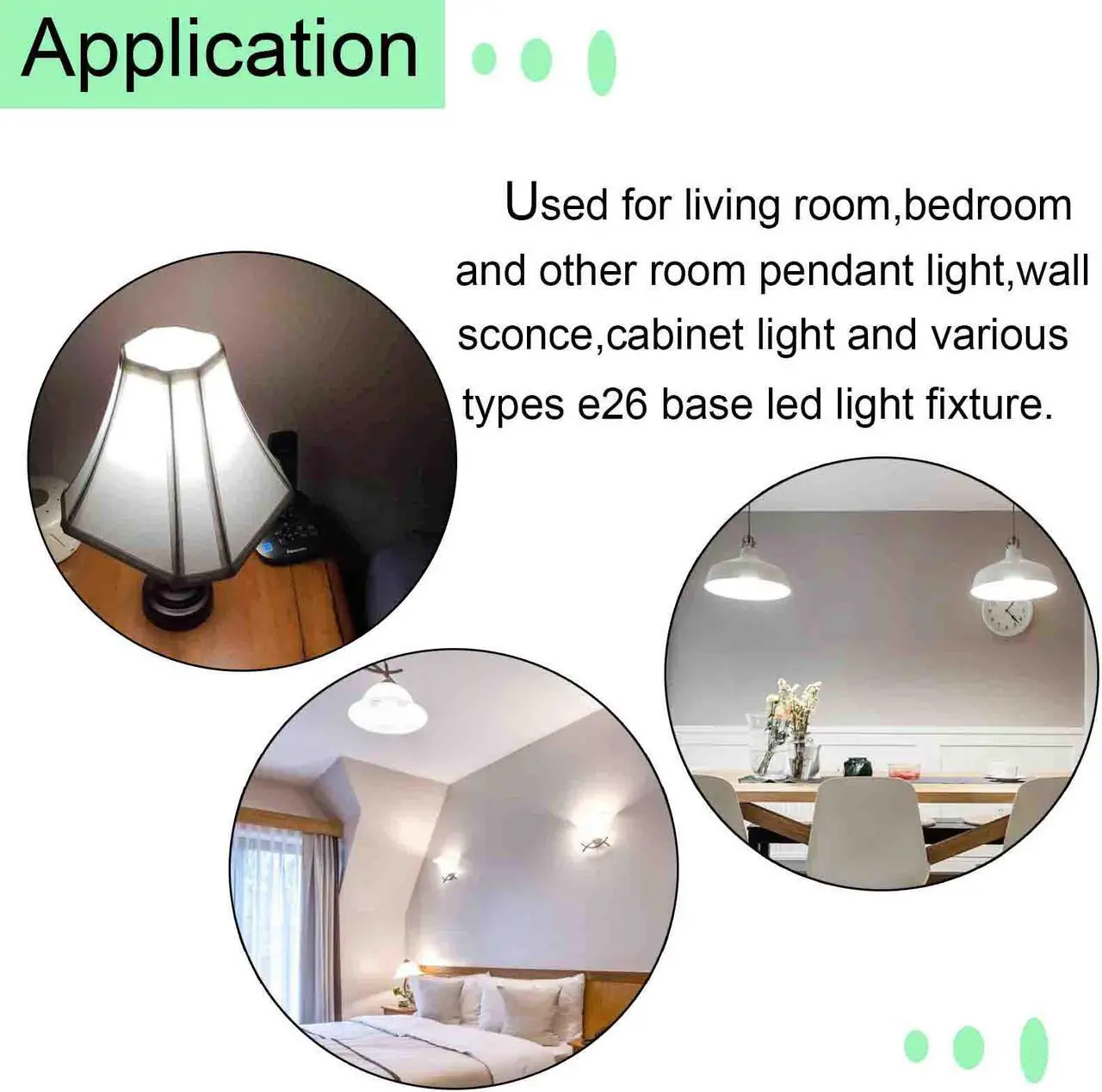 Alt view image 4 of 7 - WELLHOME 6PCS A15 LED Lights 4W Led Bulbs 5000K Daylight,40W Equivalent Light Bulb, E26 Base, Ceiling Fan Light Bulb,120V 40w Appliance Bulb,Non-Dimmable