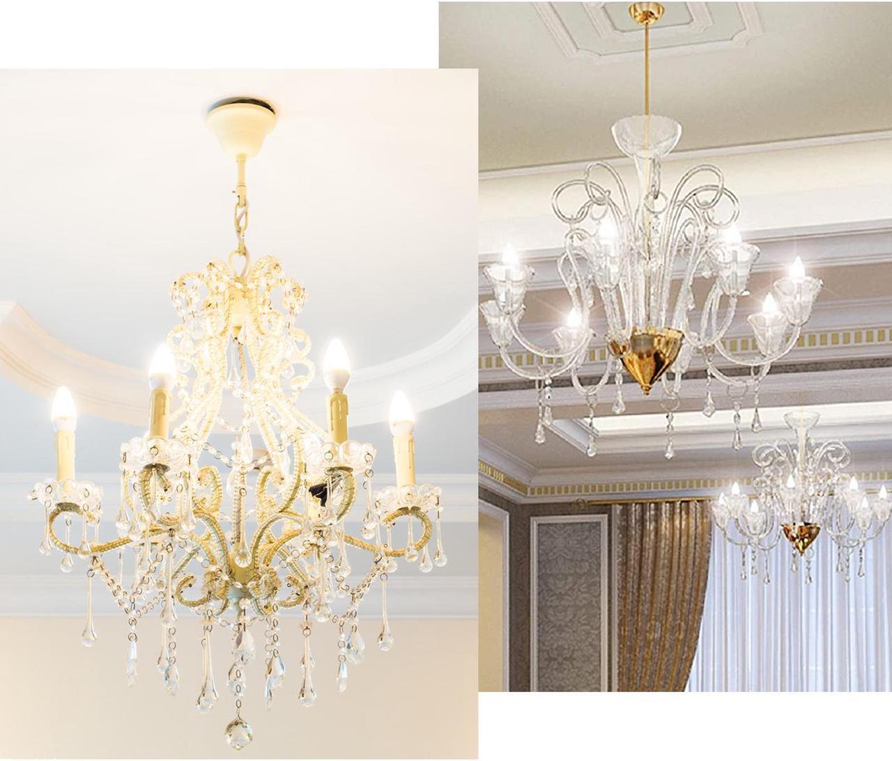 Alt view image 2 of 7 - WELLHOME 6PCS E12 LED Candelabra Bulbs, 40W Equivalent Ceiling Fan Bulb Chandelier Bulbs, 4W B11 / C37 LED Bulb Daylight White 5000K Dimmable Candle Lights, 400 Lumens
