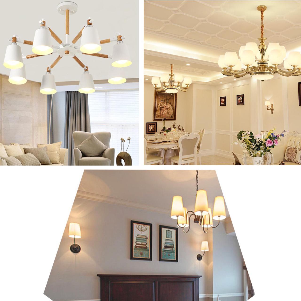 Alt view image 7 of 7 - WELLHOME 6PCS E12 LED Candelabra Bulbs, 40W Equivalent Ceiling Fan Bulb Chandelier Bulbs, 4W B11 / C37 LED Bulb Daylight White 5000K Dimmable Candle Lights, 400 Lumens